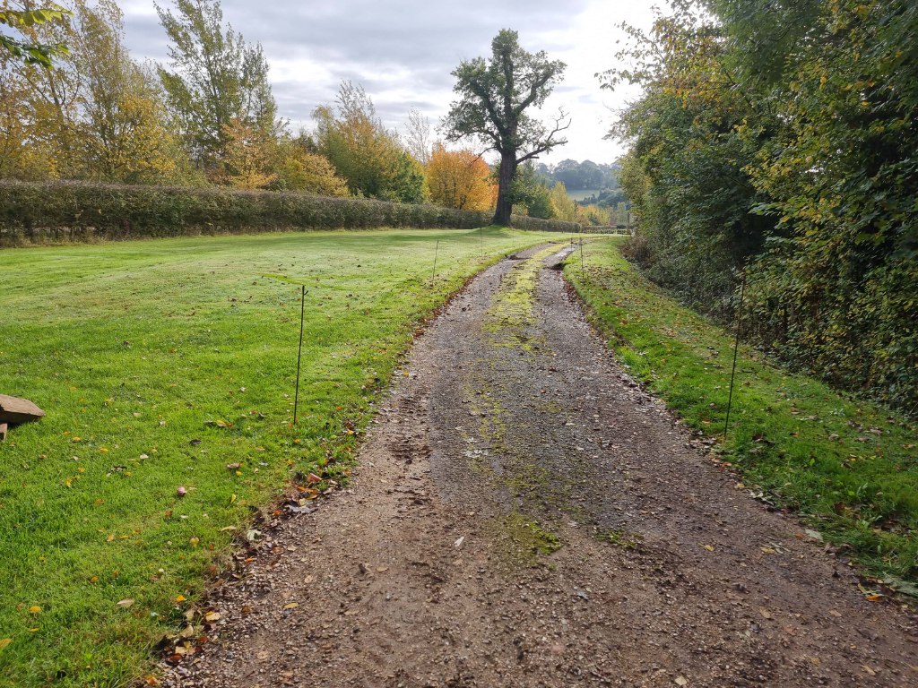 This is a large driveway which is just about to have a tar and chip driveway installed on by Maidstone Driveways